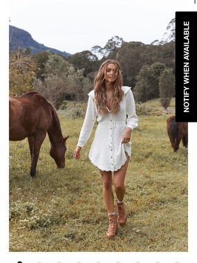 Coven & Co Wild West Knit Mini Dress with Hood. New with tags Size XXXL